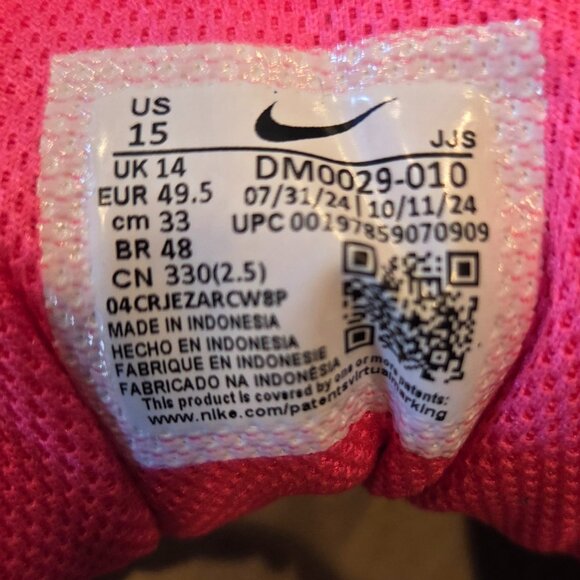 Men's Size 15 - Nike Air Max 90 Wolf Grey Hyper Pink (DM0029-010) - Picture 7 of 7